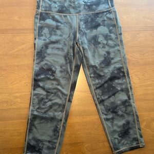 Athleta Black Tie-Dye Leggings